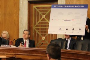 Senator Mark Kirk (R-Ill.) chaired a hearing in March of the Appropriations Subcommittee on Military Construction and Veterans Affairs, and shared the story of an Illinois veteran who took his own life after he was unable to reach the Veterans Crisis Line.